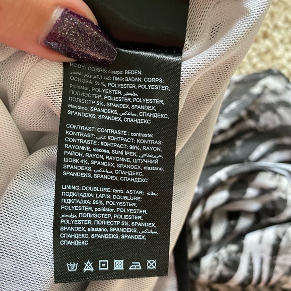 Bebe Sheer Long Sleeve Bodysuit - Picture 5 of 5